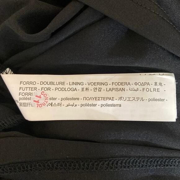 Zara Black Short Sleeve Flowy Pleated Round Neck Ruffle Midi T Shirt Dress Sz L - Picture 8 of 8